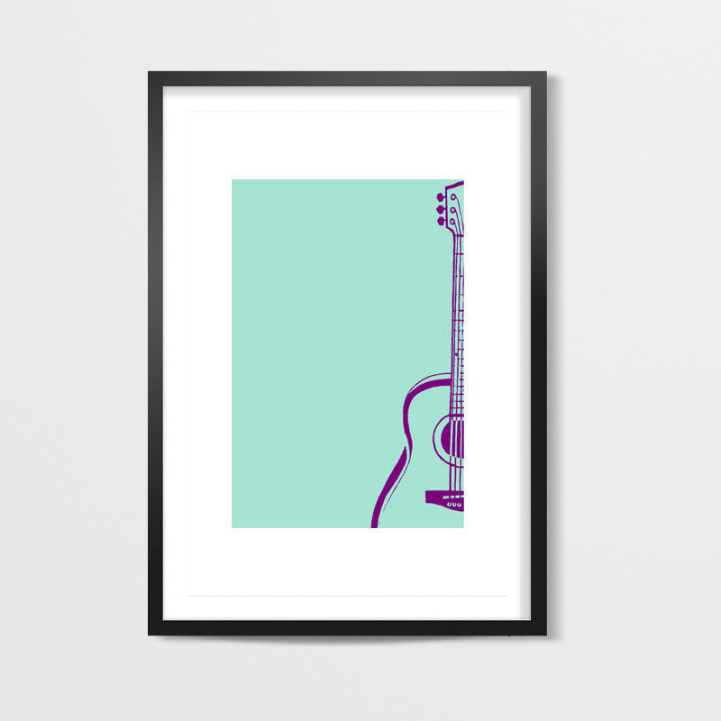 Love Music | Guitar | Lavender Wall Art