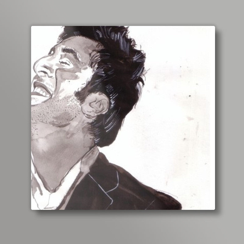 Superstar Ranbir Kapoor proves that being happy is a lot about being yourself Square Art Prints