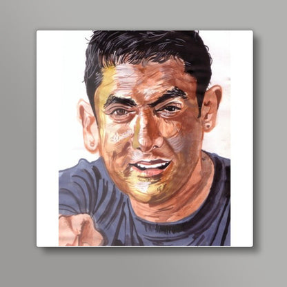 Superstar Aamir Khan shows the force of self-belief  Square Art Prints