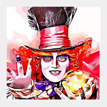 Mad Hatter Square Art Prints