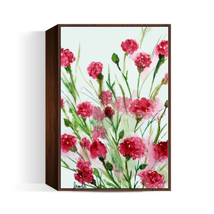 Carnation Flowers Wall Art l Artist: Seema Hooda