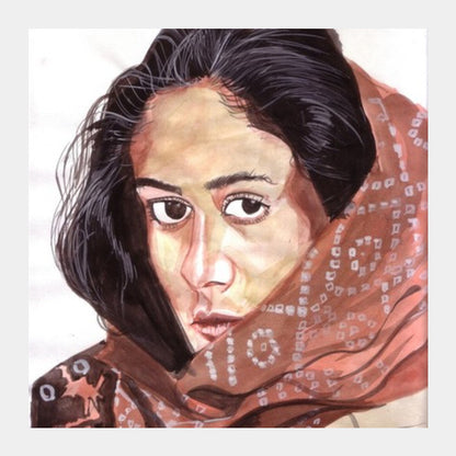 Smita Patil blended grace with glamour Square Art Prints