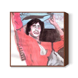 Bollywood superstar Amitabh Bachchan from his memorable movie Coolie Square Art Prints