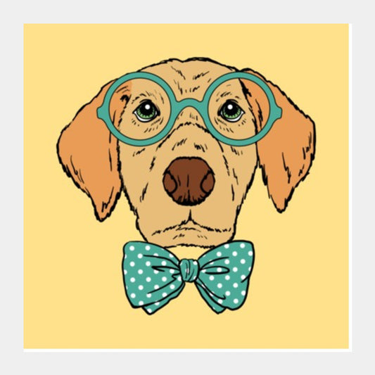 Square Art Prints, Geeky Dog Square Art Prints