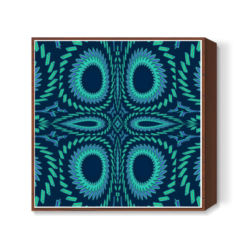 Blue Fireworks Square Art Prints