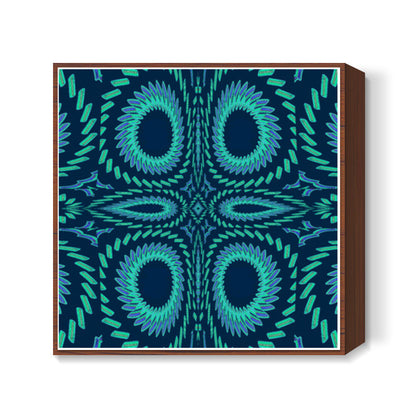 Blue Fireworks Square Art Prints