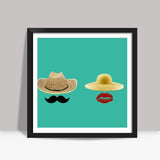 MR and MISS Square Art Prints