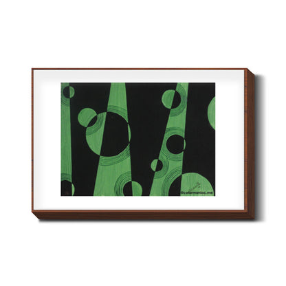 Abstract Green and Black Wall Art