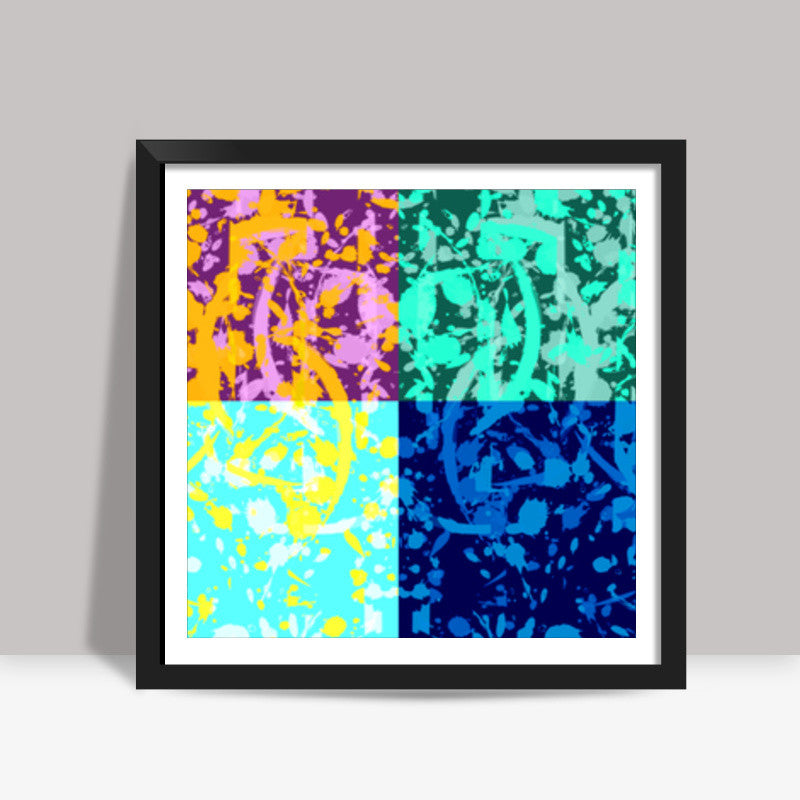 Color Stamps Square Art Prints