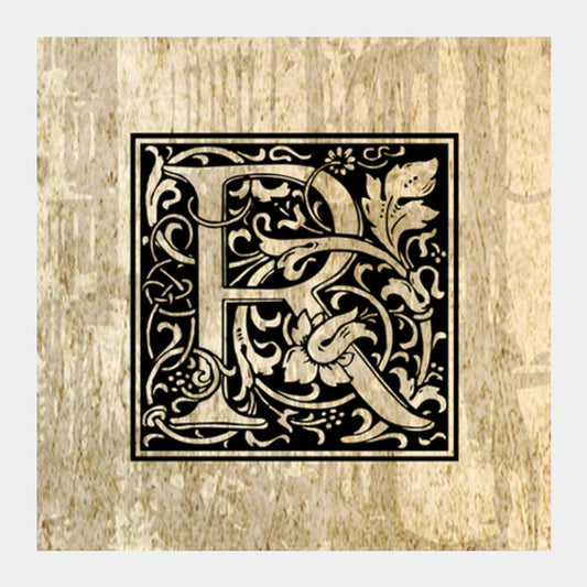 Ornate R Square Art Prints