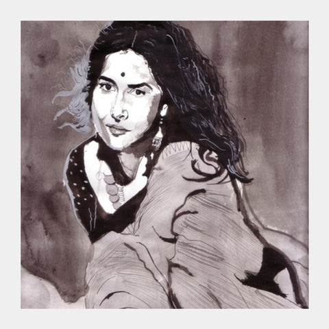 Square Art Prints, Bollywood superstar Vidya Balan brings out the beauty of traditional attire Square Art Prints