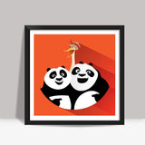 Kung Fu Panda 3 - Po Li & Ping Square Art Prints