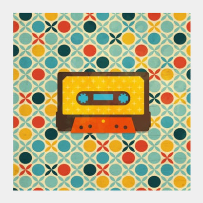 Square Art Prints, Vintage Cassette Square Art Prints