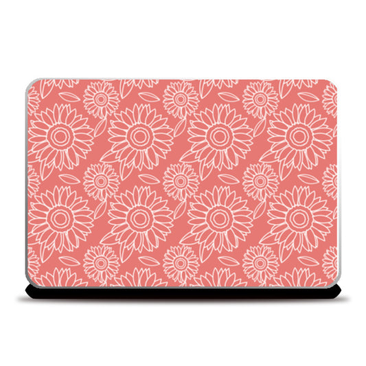 Single Color Pattern Floral Laptop Skins