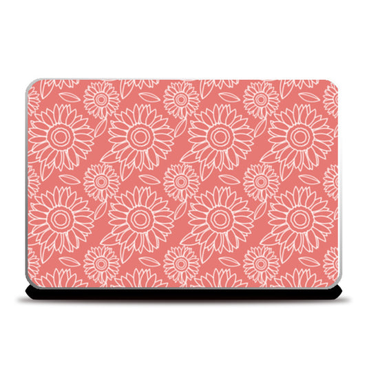 Single Color Pattern Floral Laptop Skins
