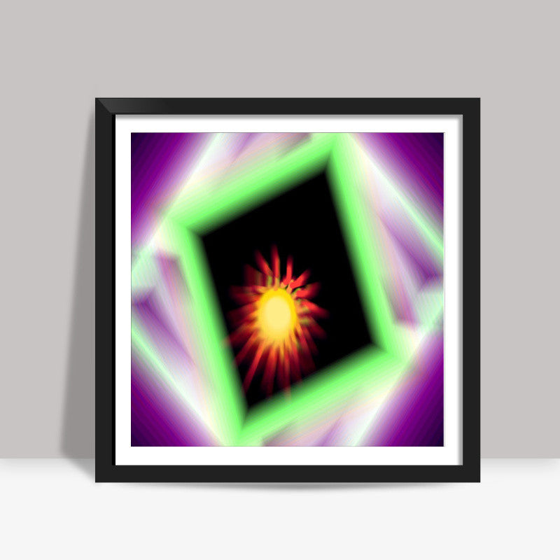 Sun Flames Square Art Prints