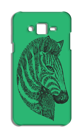 Floral Zebra Head Samsung Galaxy J7 Cases