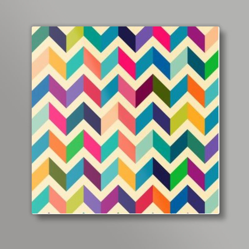 Up Down with Colour  Square Art Prints