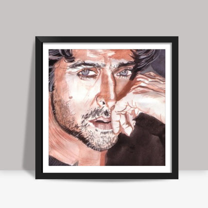 Bollywood superstar Hrithik Roshan has charm and charisma, style and substance Square Art Prints