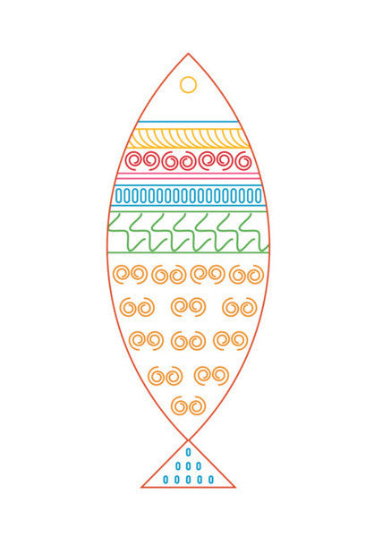 Geometric Art Fish Art PosterGully Specials