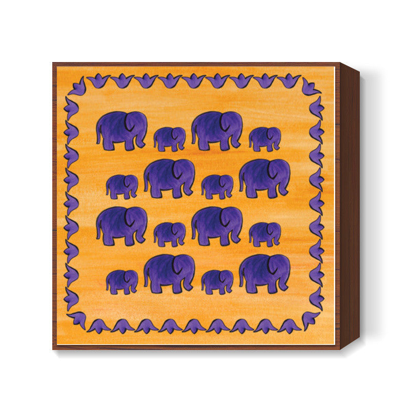 Elephants II Square Art Prints