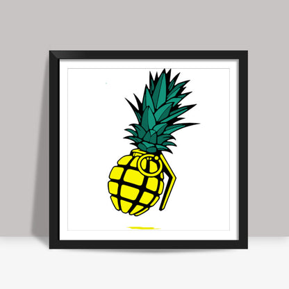pineapple bomb Square Art Prints