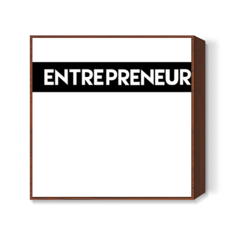 Entrepreneur White Square Art Prints