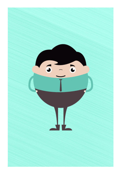 Businessman Cartoon Character Art PosterGully Specials
