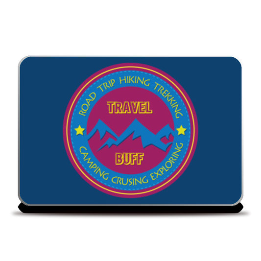 Travel buff stamp Laptop Skins