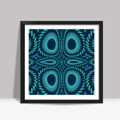 Blue Fireworks Square Art Prints