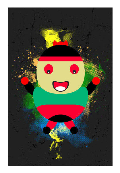 Happy Kids Cartoon Graphic Art PosterGully Specials