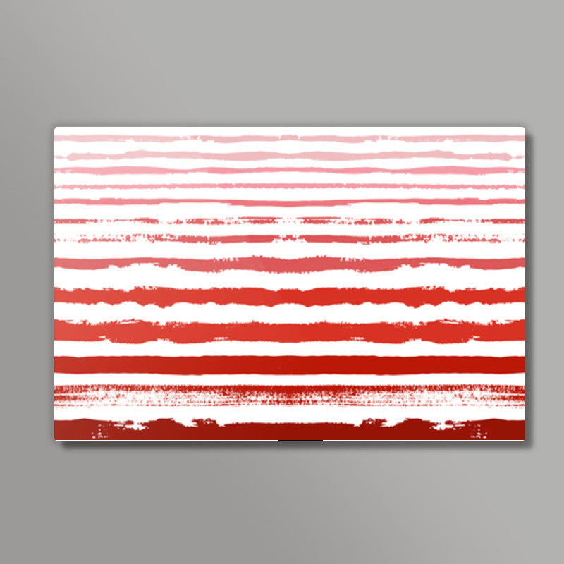 Uneven Red Stripes  Wall Art