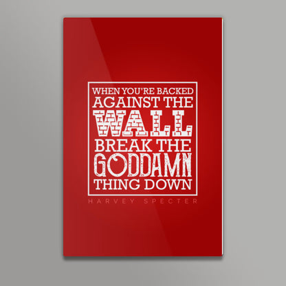 SUITS Quote Typography Wall Art