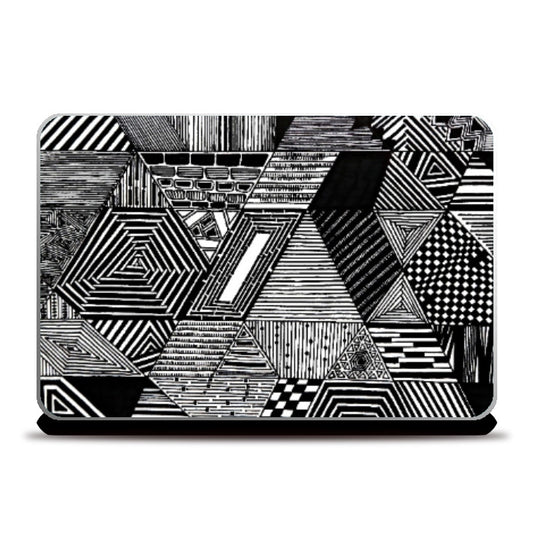 Laptop Skins, Abstract B&W Laptop Skin |Artist: Jasjeet Plaha, - PosterGully