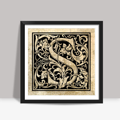 Ornate S Square Art Prints