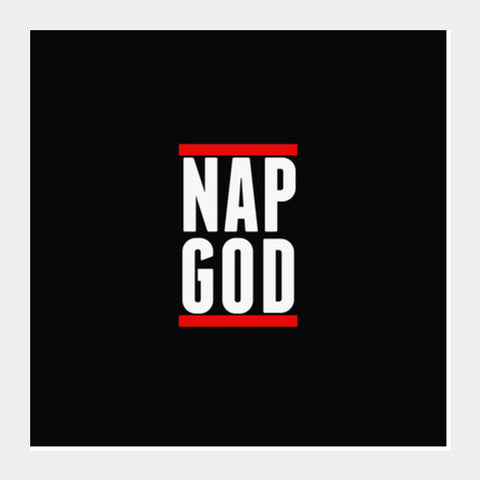 NAP GOD | Eminem | Funny Typography Square Art Prints