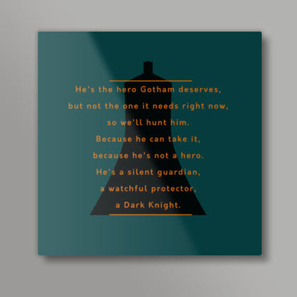 The Dark Knight | Batman | Quote Square Art Prints