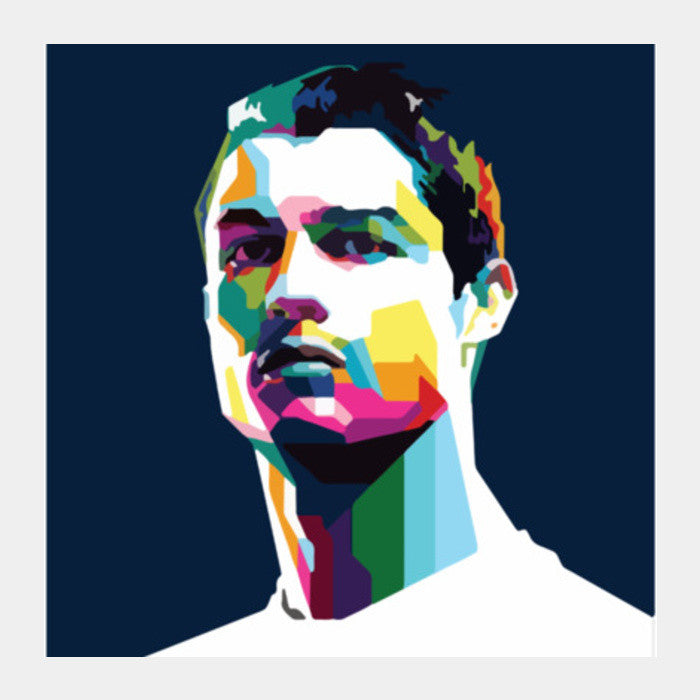 Square Art Prints, Cristiano Ronaldo Minimal Design Square Art Prints