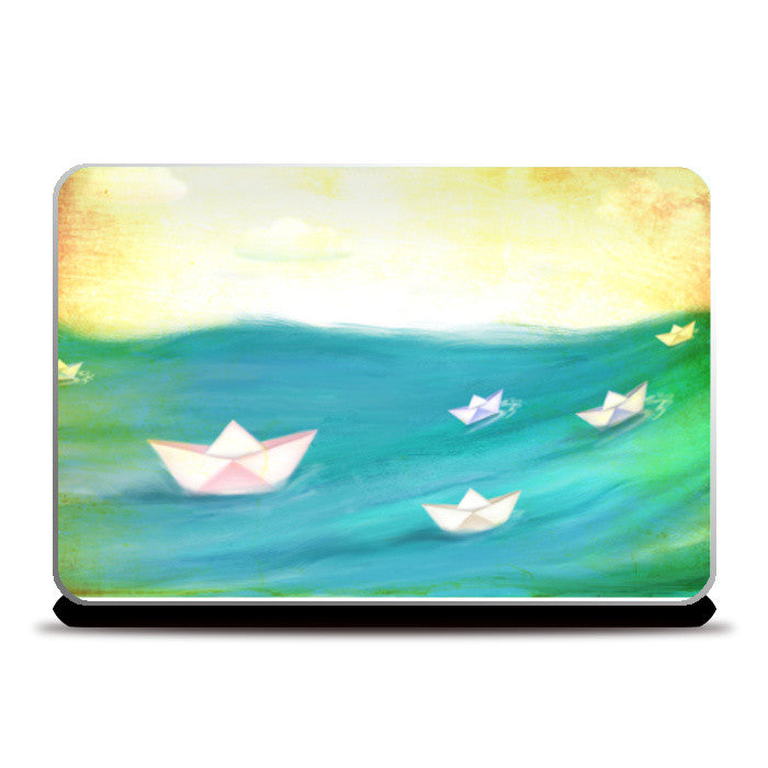 Laptop Skins, Paper Boats Laptop Skins