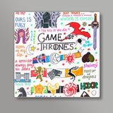 Game of Thrones Doodle Square Art Prints