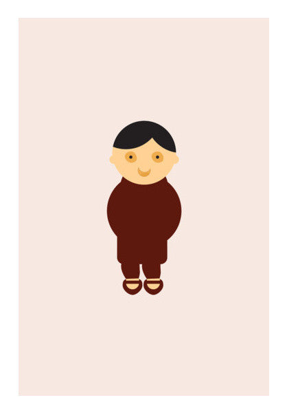 Cute Little Boy Cartoon Art PosterGully Specials
