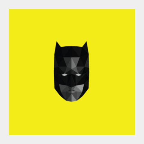 Batman Low Poly Yellow Square Art Prints PosterGully Specials