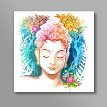 Peaceful Buddha Square Art Prints