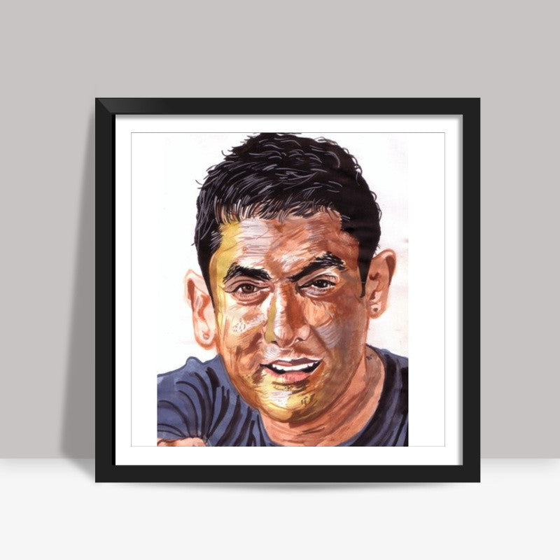 Unique begins with U- Aamir Khan Square Art Prints