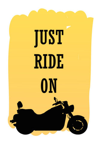 Just Ride On Bike Fans Wall Art