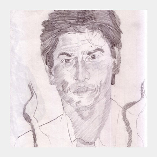 Bollywood superstar SRK Shah Rukh Khan is an immensely spirited actor Square Art Prints