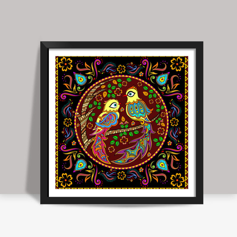 Madhubani Birds Square Art Prints