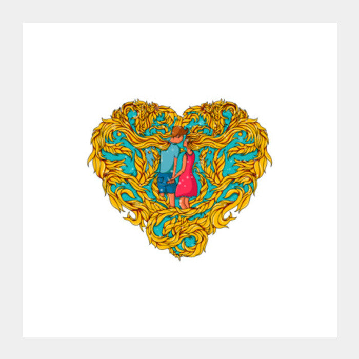 Forever in Love Square Art Prints