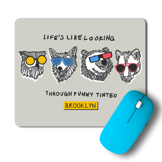 Cool Bear Wolf Dog Owl PopArt Mousepad