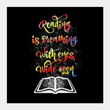 Reading is Dreaming Square Art Prints